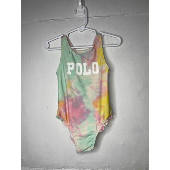 Ralph Lauren Other - Polo Ralph Lauren Girls Tie Dye One Piece Bathing Suit Swimwear Size 24 Months